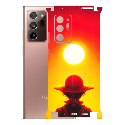 Samsung M/F/Note/Flip and C Phone Skins (All Models) - Cool Sunset With Monkey D.Luffy Anime - 3D Embossed Finish (L-329) Samsung Galaxy Note 20 Ultra