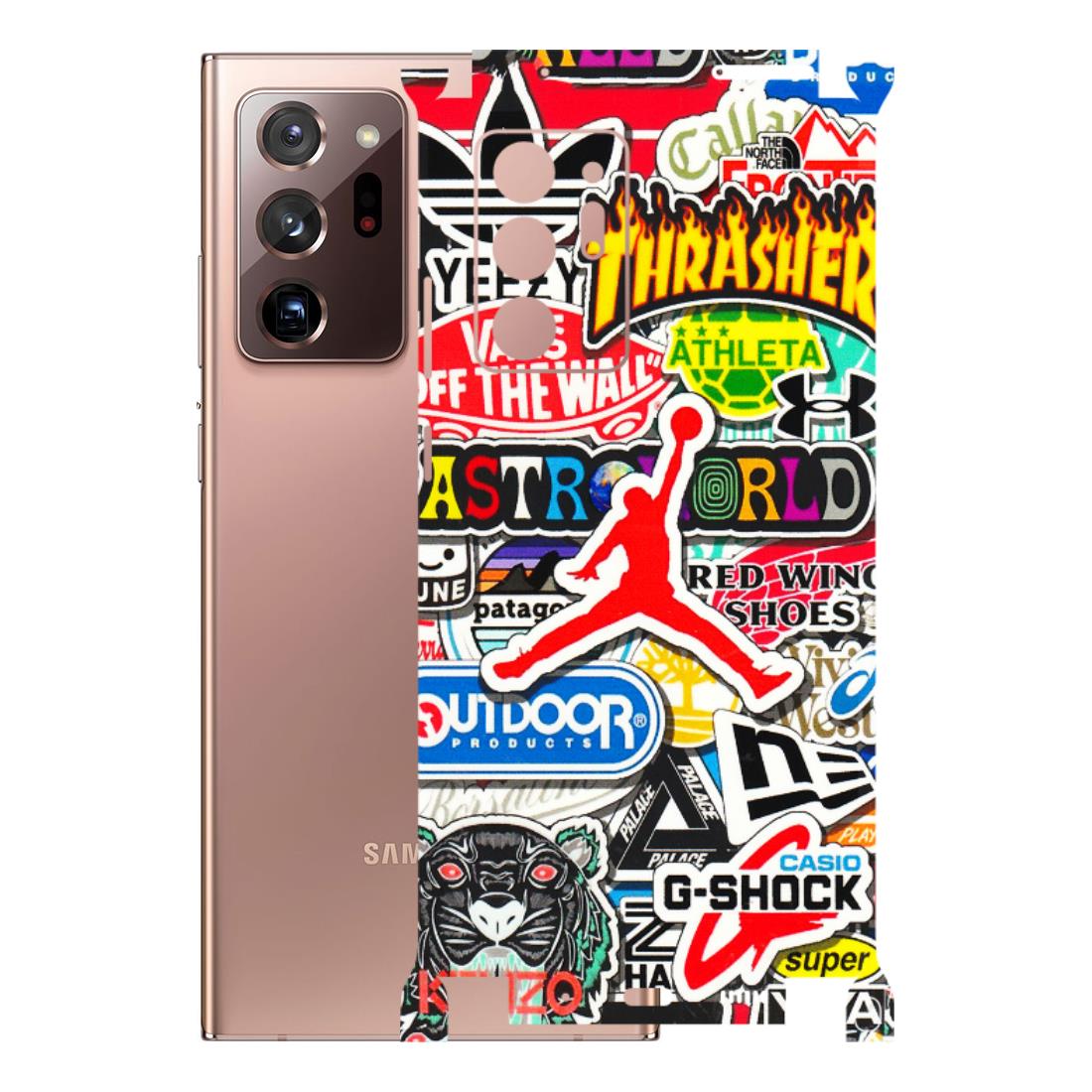 Samsung M/F/Note/Flip and C Phone Skins (All Models) - Multi Brands Sticker Graffiti - 3D Embossed Finish (L-37) Samsung Galaxy Note 20 Ultra