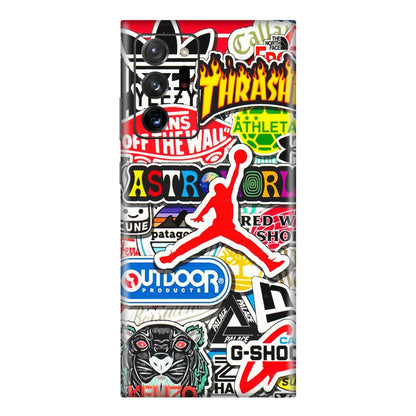 Samsung M/F/Note/Flip and C Phone Skins (All Models) - Multi Brands Sticker Graffiti - 3D Embossed Finish (L-37) Samsung Galaxy Note 20 Ultra