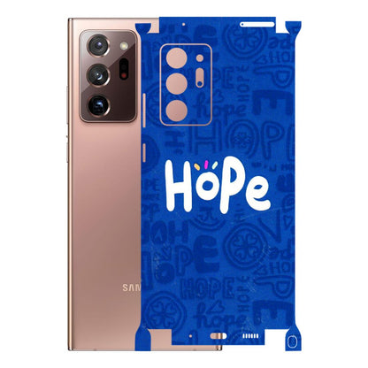 Samsung M/F/Note/Flip and C Phone Skins (All Models) - Hope Doodles Blue - 3D Embossed Finish (L-43) Samsung Galaxy Note 20 Ultra