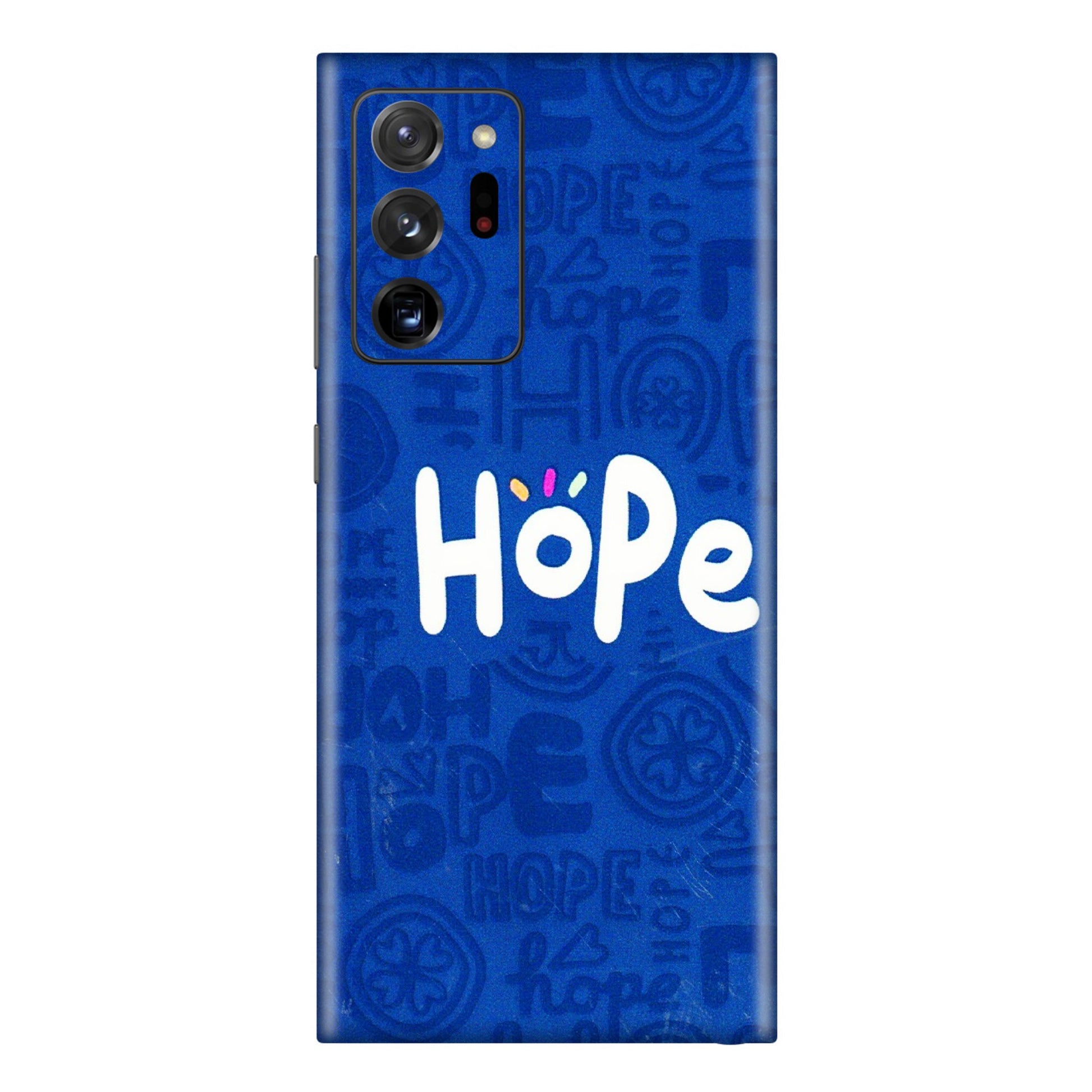 Samsung M/F/Note/Flip and C Phone Skins (All Models) - Hope Doodles Blue - 3D Embossed Finish (L-43) Samsung Galaxy Note 20 Ultra