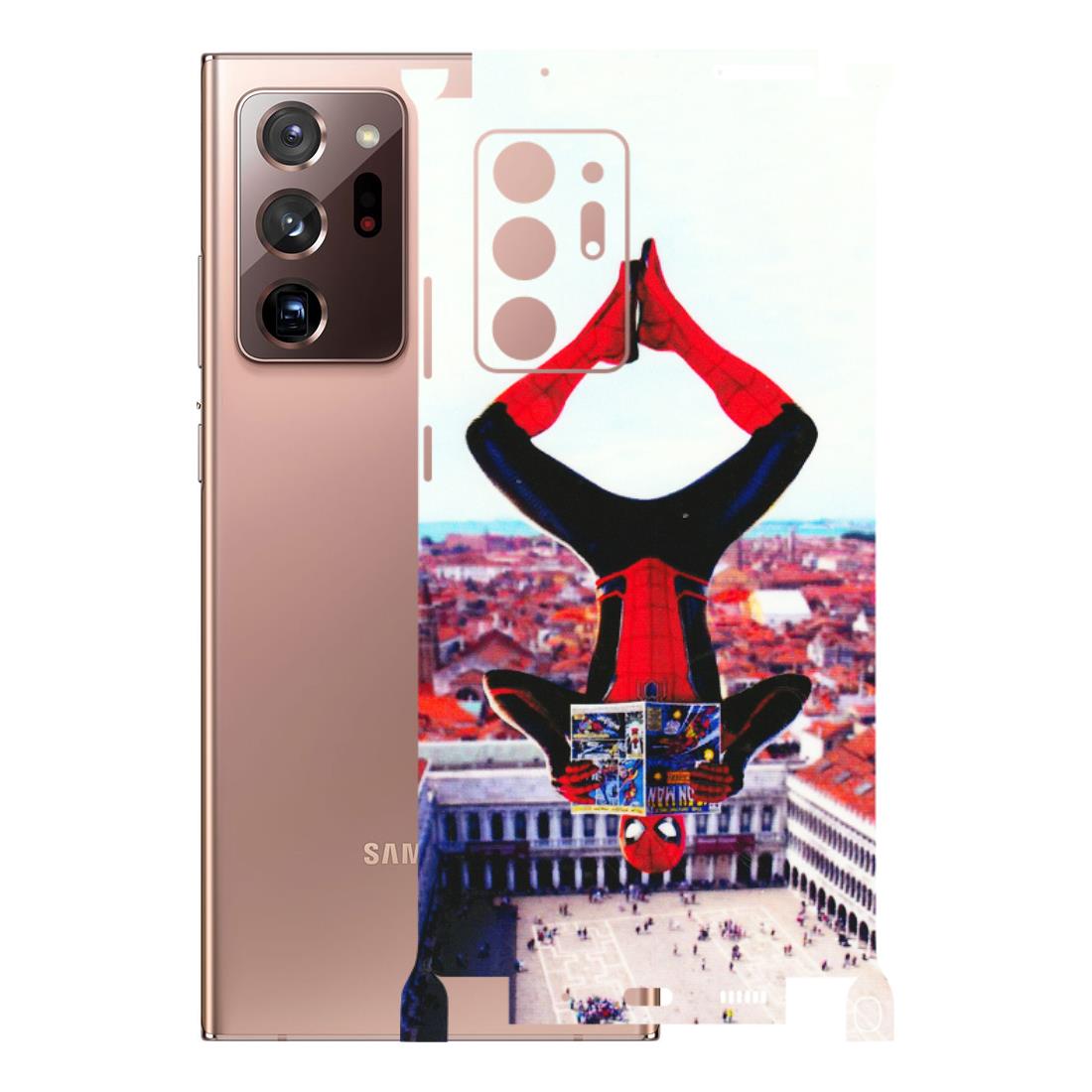 Samsung M/F/Note/Flip and C Phone Skins (All Models) - Spiderman Hanging - 3D Embossed Finish (L-53) Samsung Galaxy Note 20 Ultra