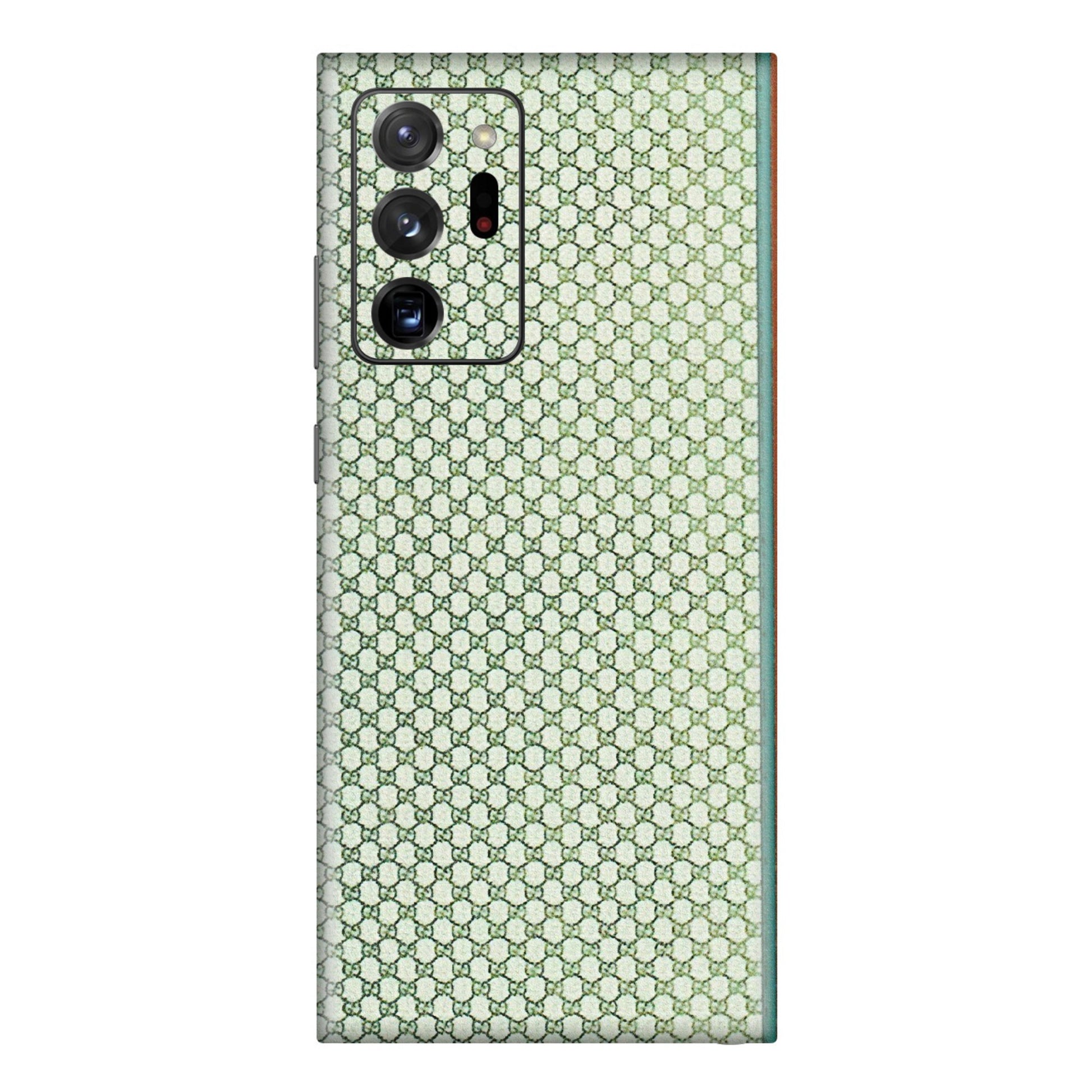 Samsung M/F/Note/Flip and C Phone Skins (All Models) - Gucci Fabric Pattern - 3D Embossed Finish (L-73) Samsung Galaxy Note 20 Ultra