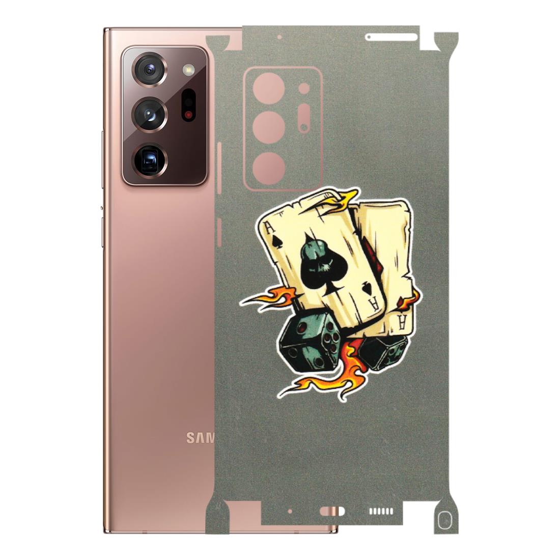 Samsung M/F/Note/Flip and C Phone Skins (All Models) - Grey Cards Of Ace - 3D Embossed Finish (L-77) Samsung Galaxy Note 20 Ultra