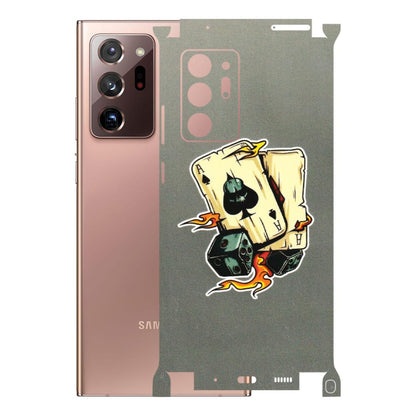 Samsung M/F/Note/Flip and C Phone Skins (All Models) - Grey Cards Of Ace - 3D Embossed Finish (L-77) Samsung Galaxy Note 20 Ultra