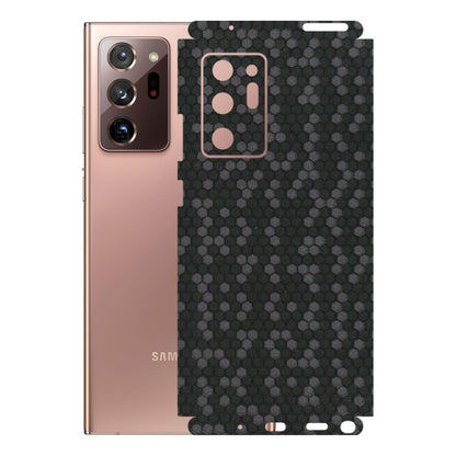 Samsung M/F/Note/Flip and C Phone Skins (All Models) - Black Grey Honeycomb Sober - 3D Embossed Finish (L-85) Samsung Galaxy Note 20 Ultra