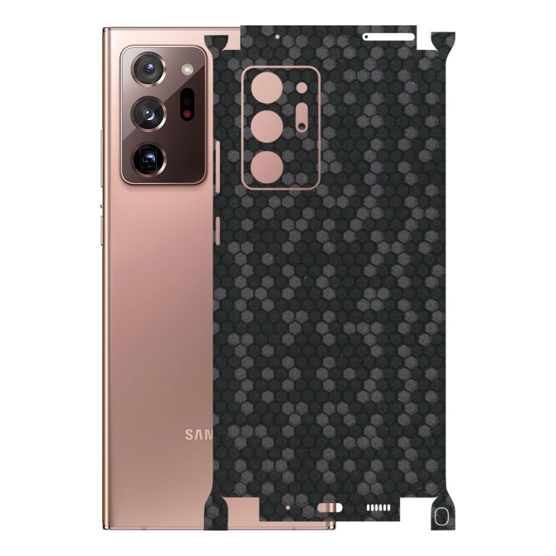 Samsung M/F/Note/Flip and C Phone Skins (All Models) - Black Grey Honeycomb Sober - 3D Embossed Finish (L-85) Samsung Galaxy Note 20 Ultra