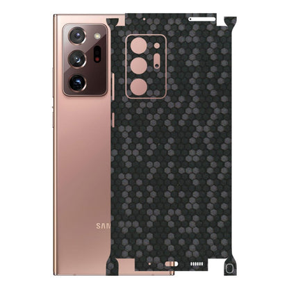 Samsung M/F/Note/Flip and C Phone Skins (All Models) - Black Grey Honeycomb Sober - 3D Embossed Finish (L-85) Samsung Galaxy Note 20 Ultra