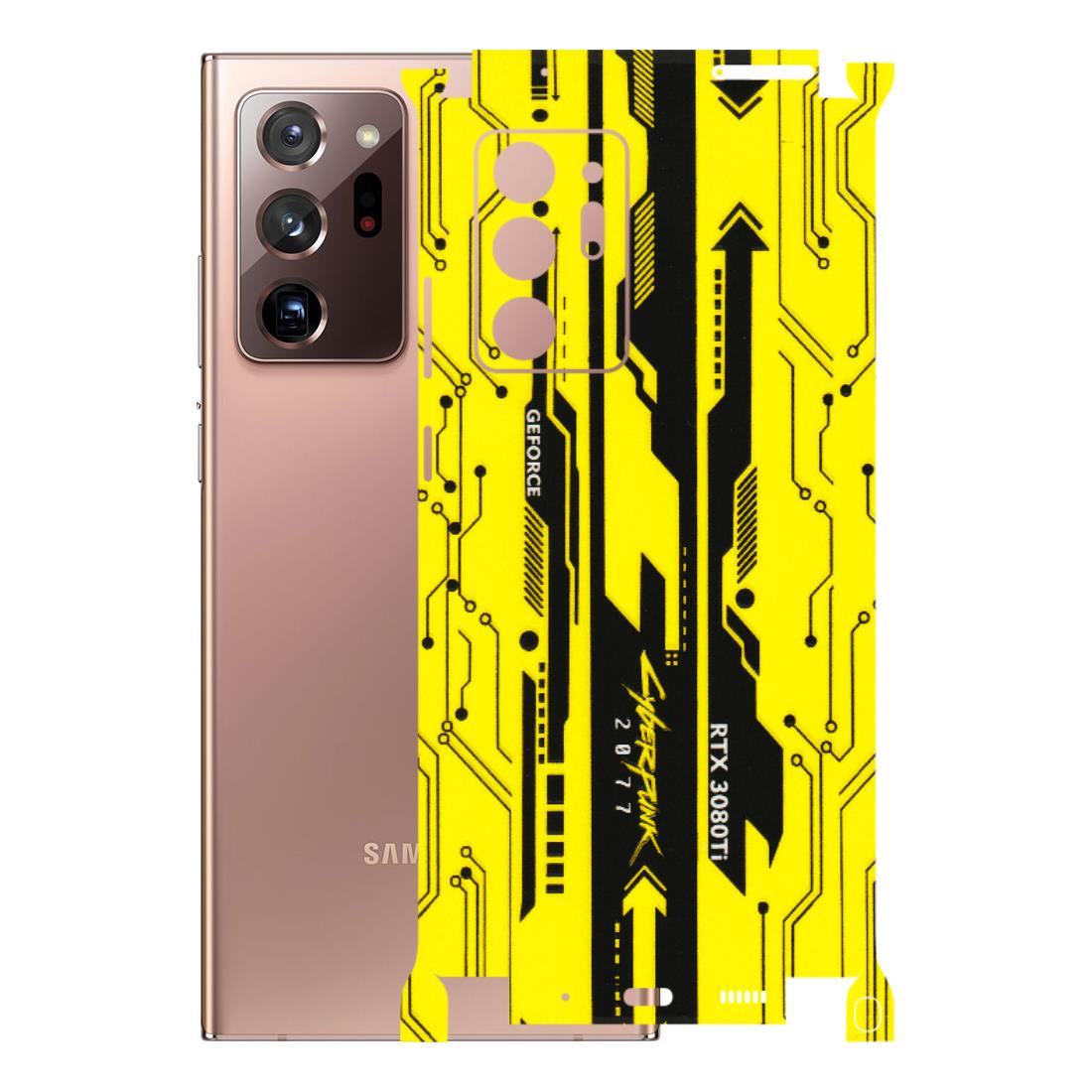 Samsung M/F/Note/Flip and C Phone Skins (All Models) - Yellow Cyberpunk - 3D Embossed Finish (L-93) Samsung Galaxy Note 20 Ultra