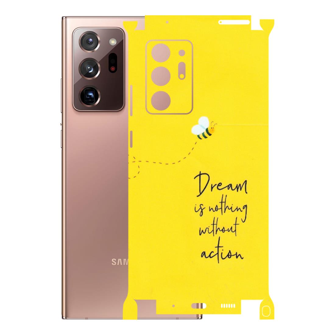 Samsung M/F/Note/Flip and C Phone Skins (All Models) - Dream Is Nothing Without Action - Matte Finish (M-138) Samsung Galaxy Note 20 Ultra