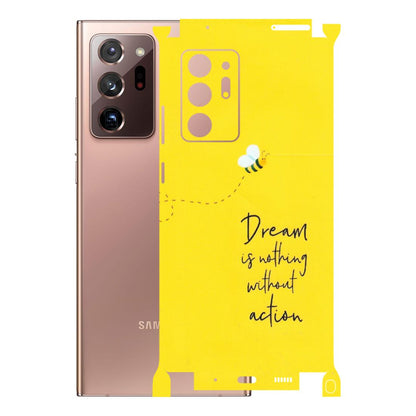 Samsung M/F/Note/Flip and C Phone Skins (All Models) - Dream Is Nothing Without Action - Matte Finish (M-138) Samsung Galaxy Note 20 Ultra