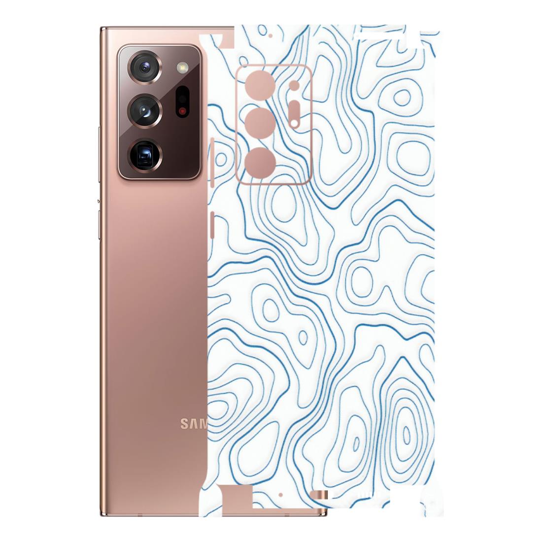 Samsung M/F/Note/Flip and C Phone Skins (All Models) - Blue And White Swirls - Matte Finish (M-139) Samsung Galaxy Note 20 Ultra
