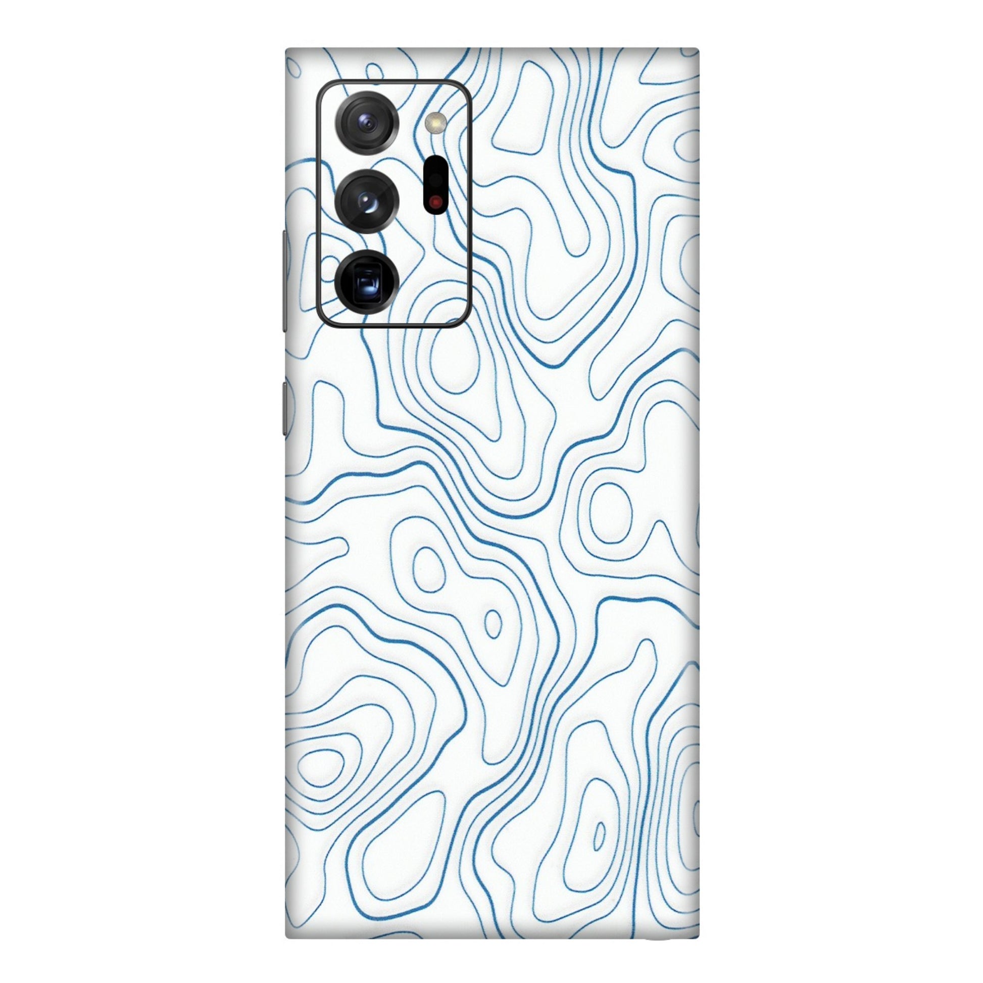 Samsung M/F/Note/Flip and C Phone Skins (All Models) - Blue And White Swirls - Matte Finish (M-139) Samsung Galaxy Note 20 Ultra