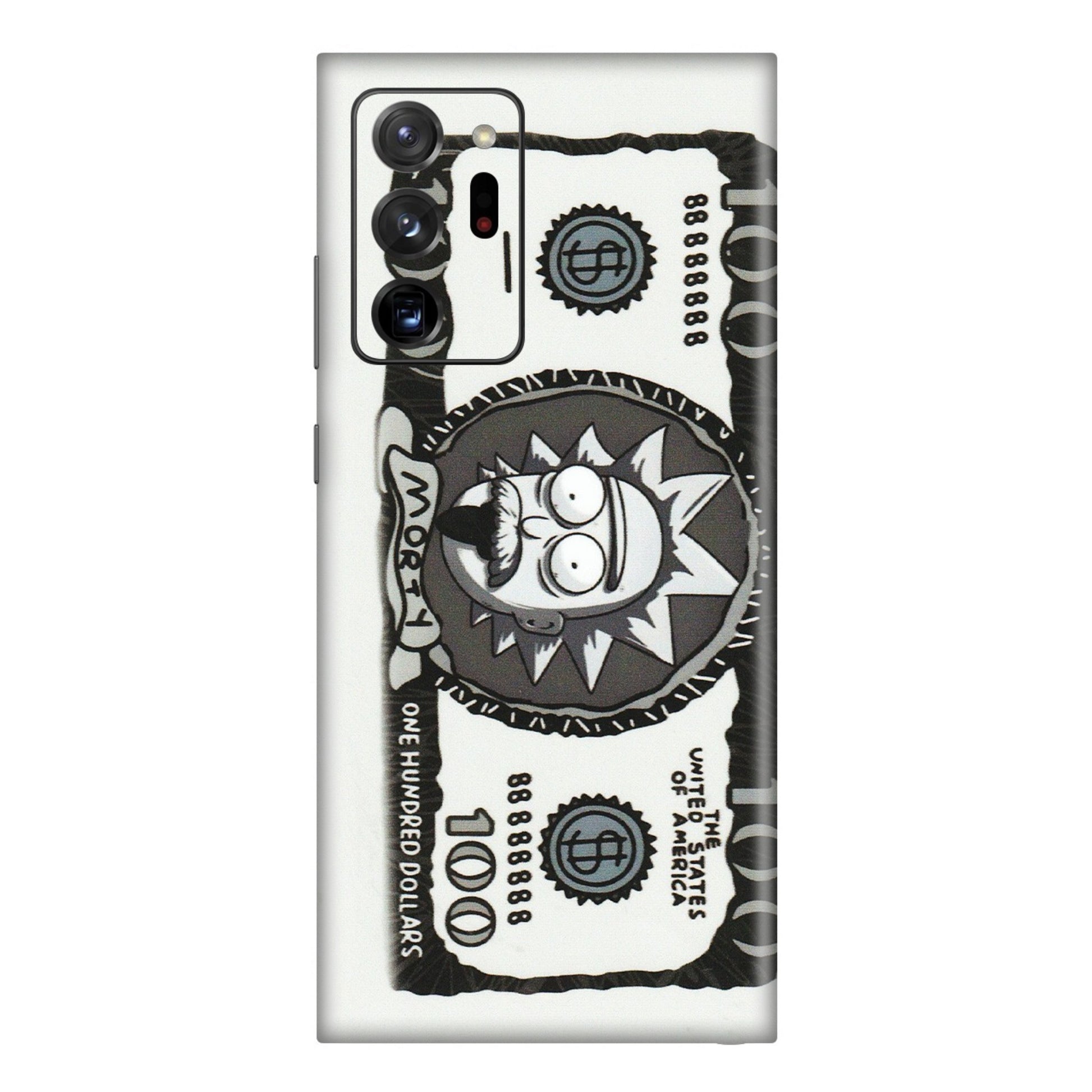 Samsung M/F/Note/Flip and C Phone Skins (All Models) - Rick And Morty Hundred Dollar Anime - Matte Finish (M-161) Samsung Galaxy Note 20 Ultra