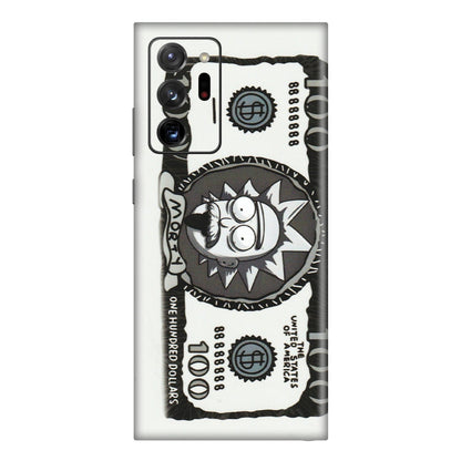 Samsung M/F/Note/Flip and C Phone Skins (All Models) - Rick And Morty Hundred Dollar Anime - Matte Finish (M-161) Samsung Galaxy Note 20 Ultra