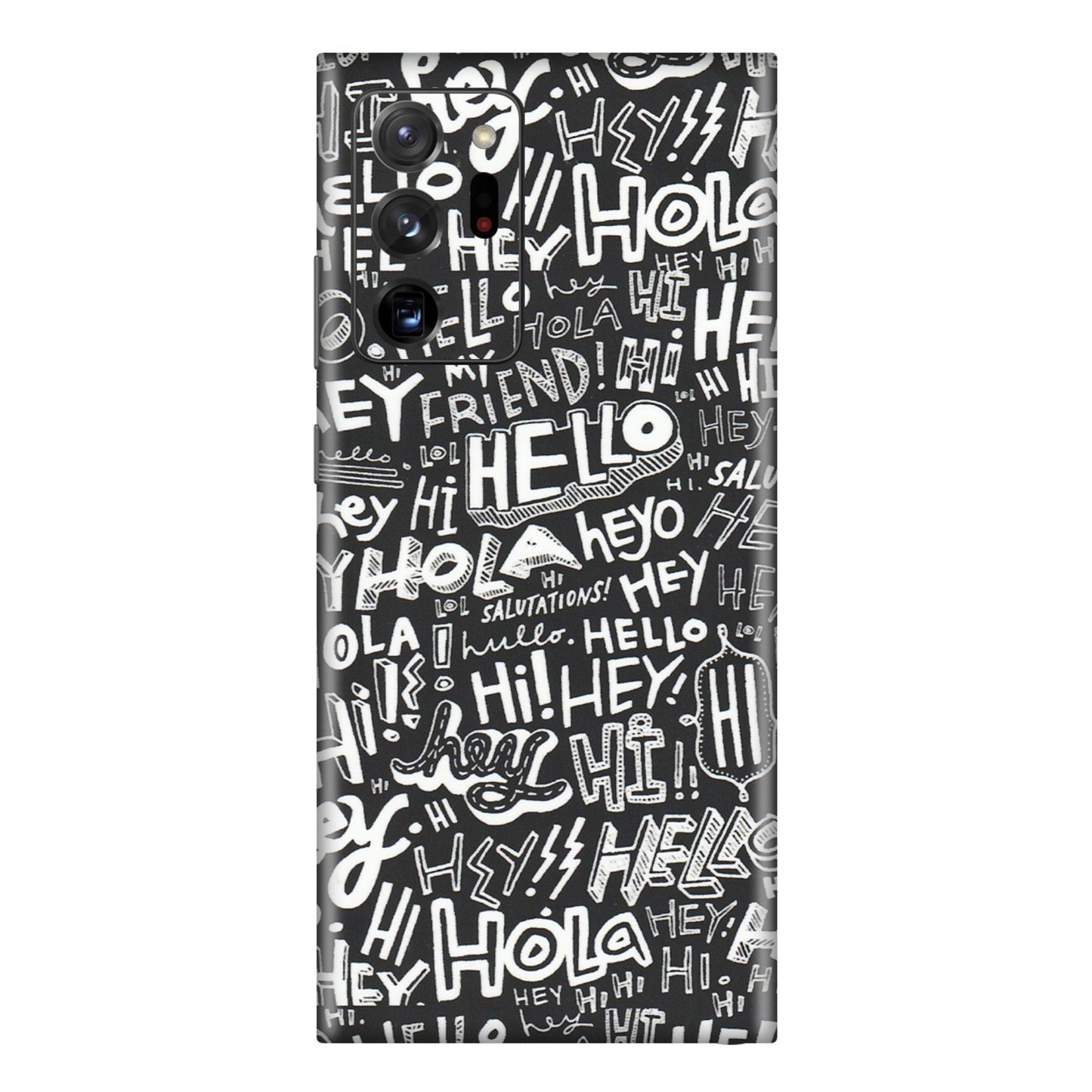 Samsung M/F/Note/Flip and C Phone Skins (All Models) - Hi Hello Doodles - Matte Finish (M-25) Samsung Galaxy Note 20 Ultra