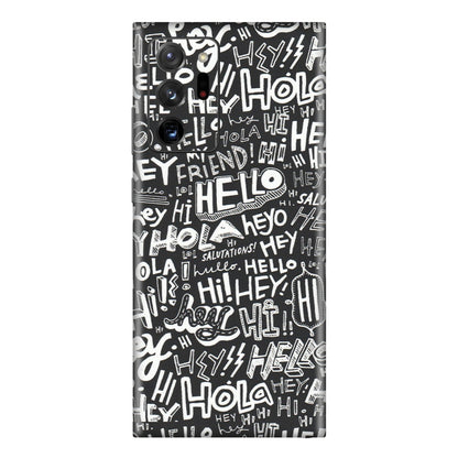 Samsung M/F/Note/Flip and C Phone Skins (All Models) - Hi Hello Doodles - Matte Finish (M-25) Samsung Galaxy Note 20 Ultra