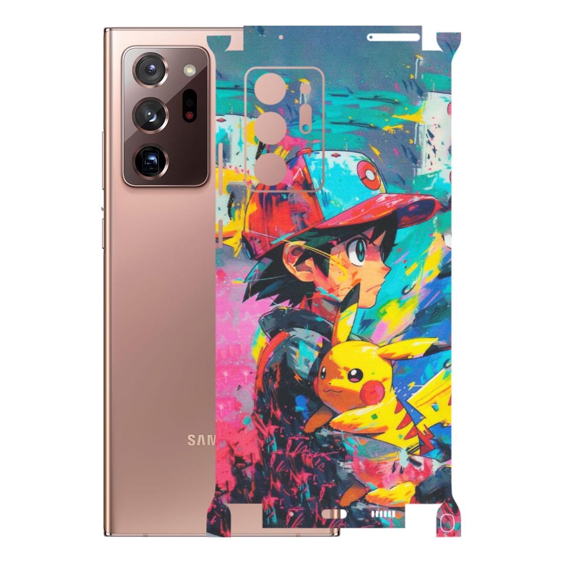 Samsung M/F/Note/Flip and C Phone Skins (All Models) - Ash & Pikachu - Matte Finish (M-26) Samsung Galaxy Note 20 Ultra