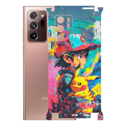 Samsung M/F/Note/Flip and C Phone Skins (All Models) - Ash & Pikachu - Matte Finish (M-26) Samsung Galaxy Note 20 Ultra