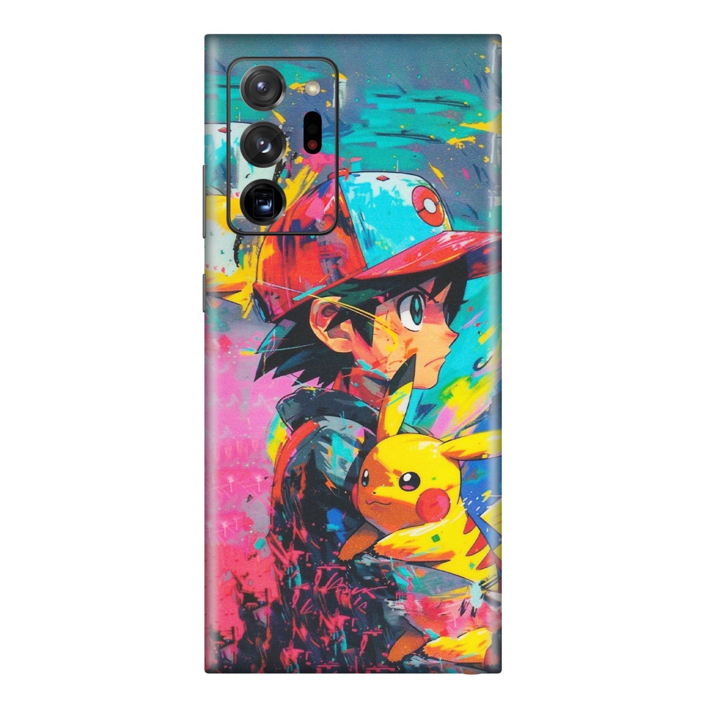 Samsung M/F/Note/Flip and C Phone Skins (All Models) - Ash & Pikachu - Matte Finish (M-26) Samsung Galaxy Note 20 Ultra