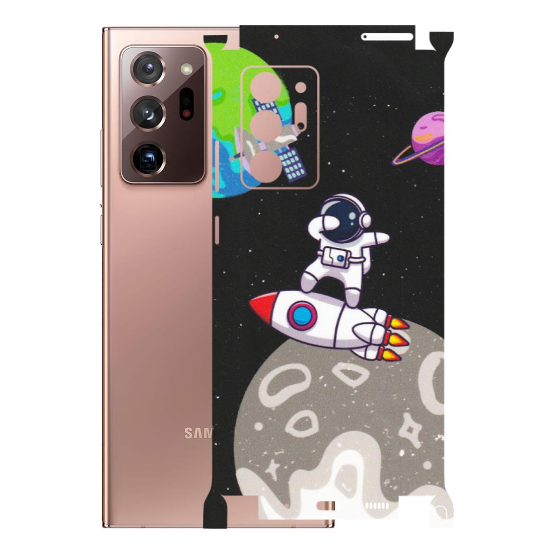 Samsung M/F/Note/Flip and C Phone Skins (All Models) - Astronaut Vibing Toon Running - Matte Finish (M-39) Samsung Galaxy Note 20 Ultra