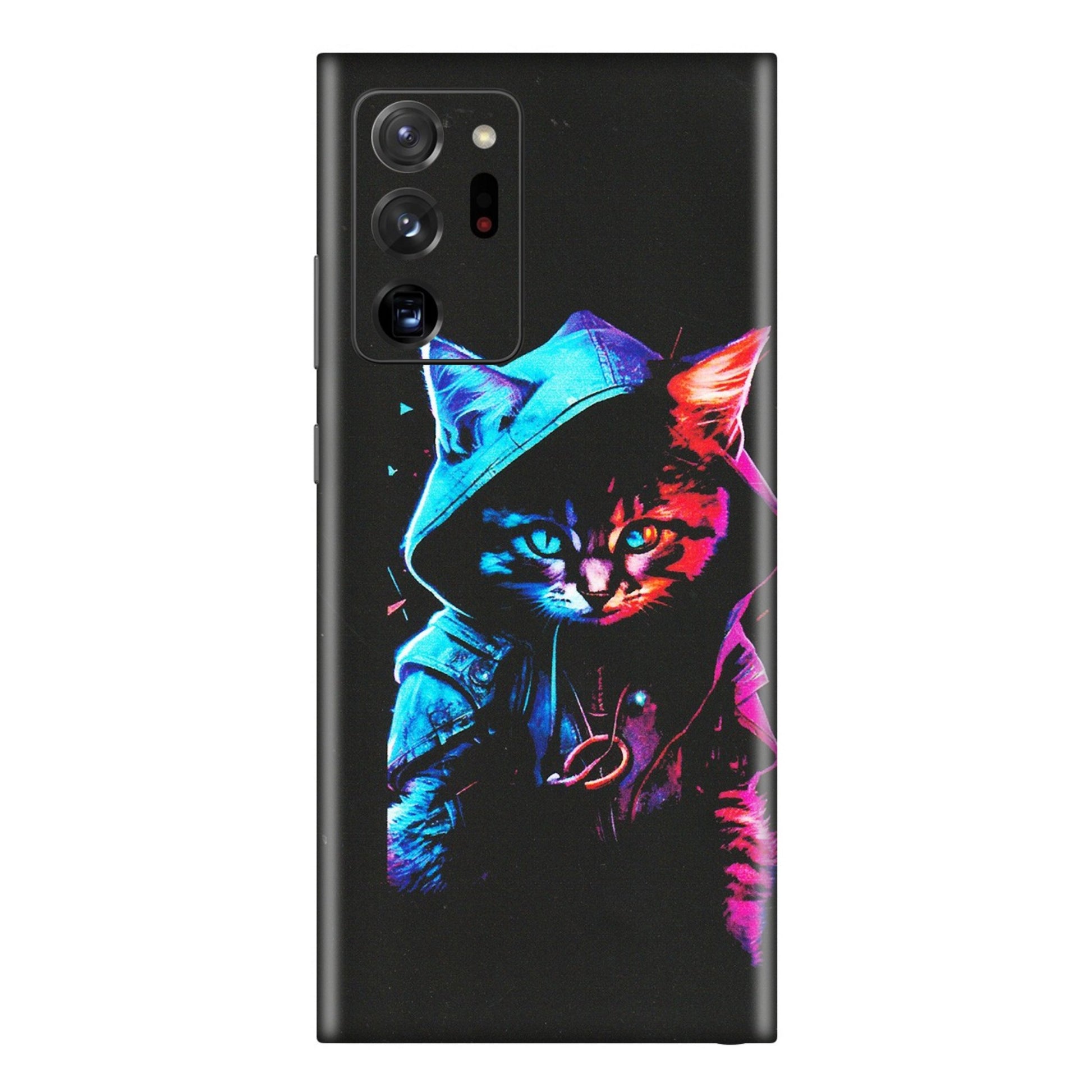 Samsung M/F/Note/Flip and C Phone Skins (All Models) - Cyberpunk Cat - Matte Finish (M-45) Samsung Galaxy Note 20 Ultra