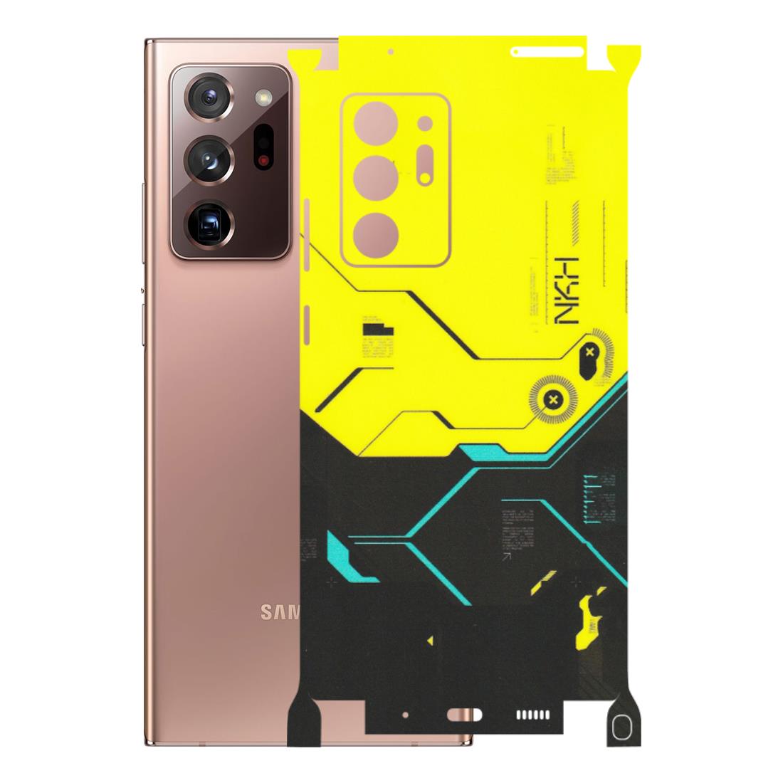 Samsung M/F/Note/Flip and C Phone Skins (All Models) - Black Yellow Technica - Matte Finish (M-53) Samsung Galaxy Note 20 Ultra