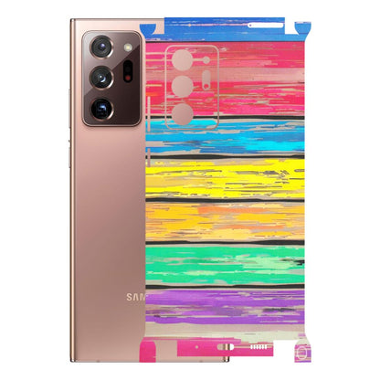 Samsung M/F/Note/Flip and C Phone Skins (All Models) - Multi Colour Wooden Wall - Matte Finish (M-96) Samsung Galaxy Note 20 Ultra
