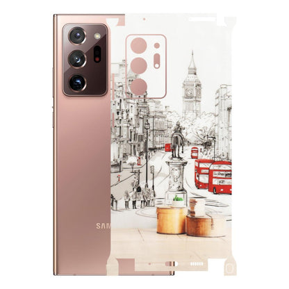 Samsung M/F/Note/Flip and C Phone Skins (All Models) - London Street - Transparent Finish (T-02) Samsung Galaxy Note 20 Ultra