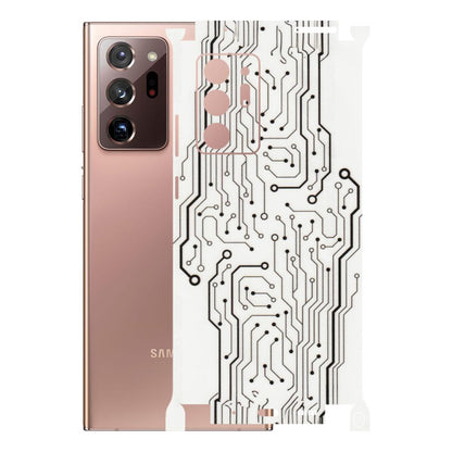 Samsung M/F/Note/Flip and C Phone Skins (All Models) - Tech Circuits - Transparent Finish (T-03) Samsung Galaxy Note 20 Ultra