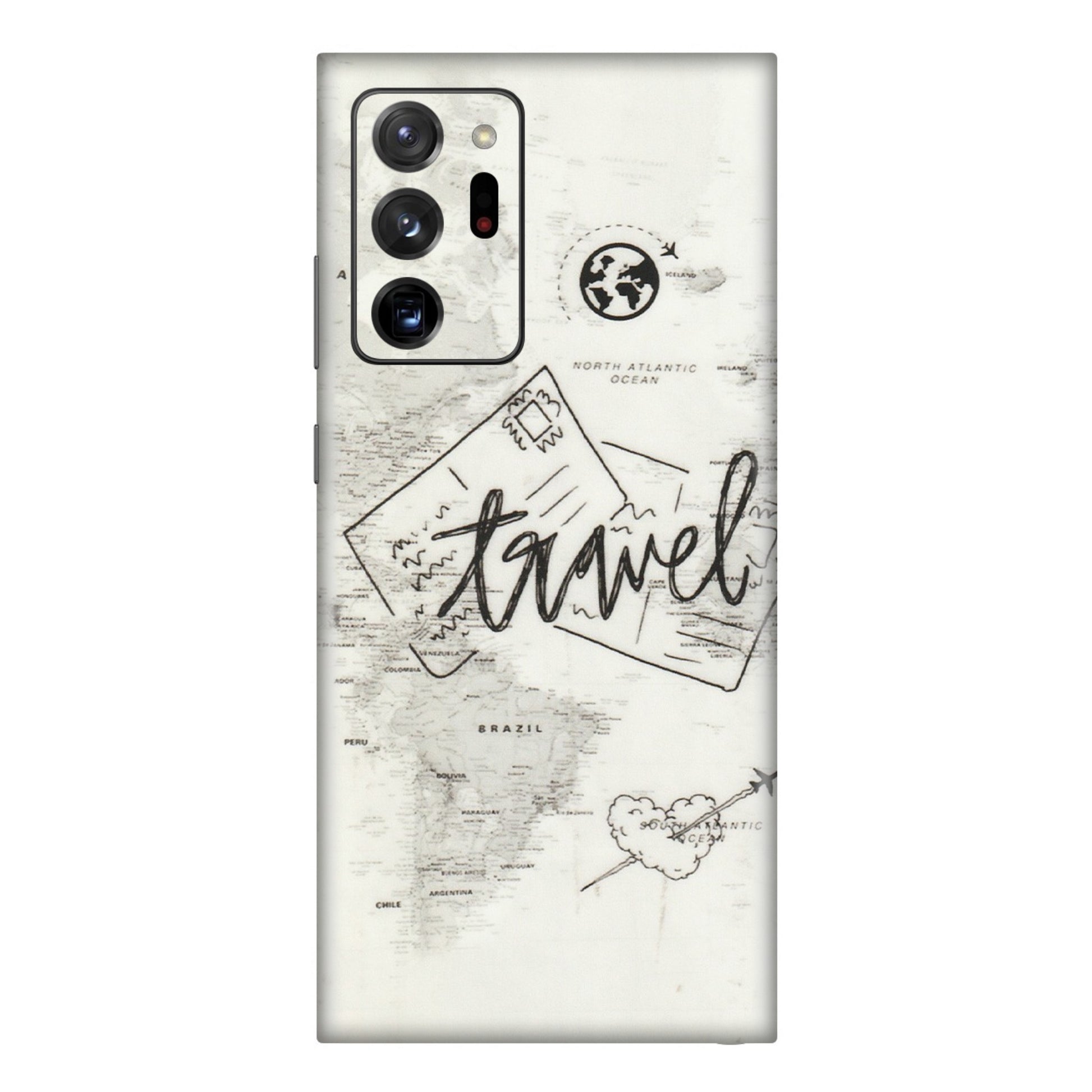 Samsung M/F/Note/Flip and C Phone Skins (All Models) - Travel Ticket - Transparent Finish (T-06) Samsung Galaxy Note 20 Ultra