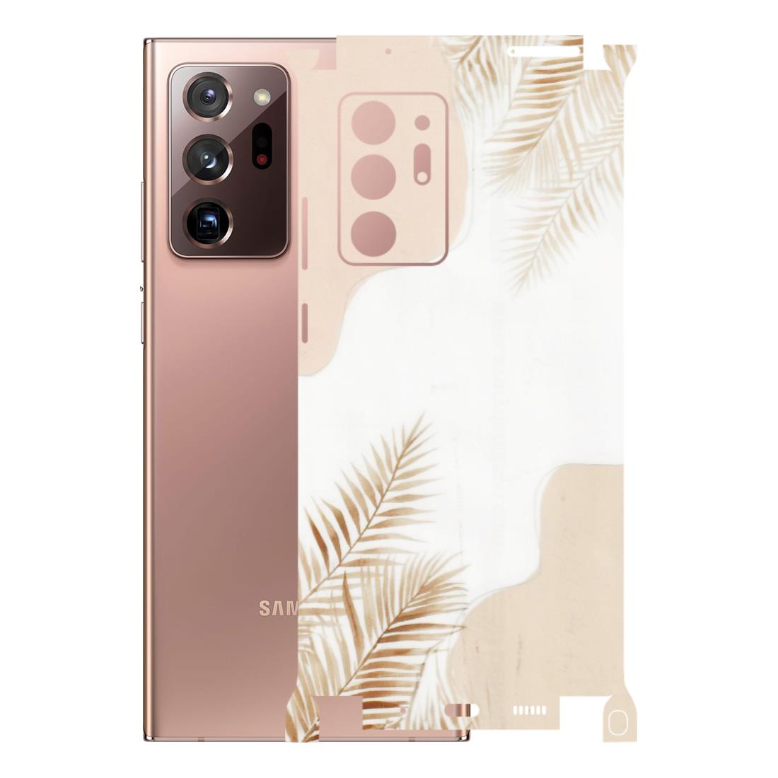 Samsung M/F/Note/Flip and C Phone Skins (All Models) - Gold Petals Abstract - Transparent Finish (T-08) Samsung Galaxy Note 20 Ultra