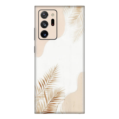 Samsung M/F/Note/Flip and C Phone Skins (All Models) - Gold Petals Abstract - Transparent Finish (T-08) Samsung Galaxy Note 20 Ultra