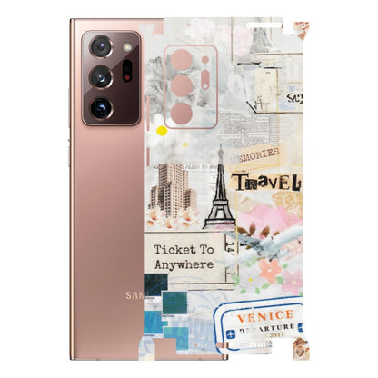 Samsung M/F/Note/Flip and C Phone Skins (All Models) - Travel Memories - Transparent Finish (T-09) Samsung Galaxy Note 20 Ultra
