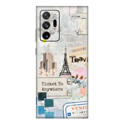 Samsung M/F/Note/Flip and C Phone Skins (All Models) - Travel Memories - Transparent Finish (T-09) Samsung Galaxy Note 20 Ultra