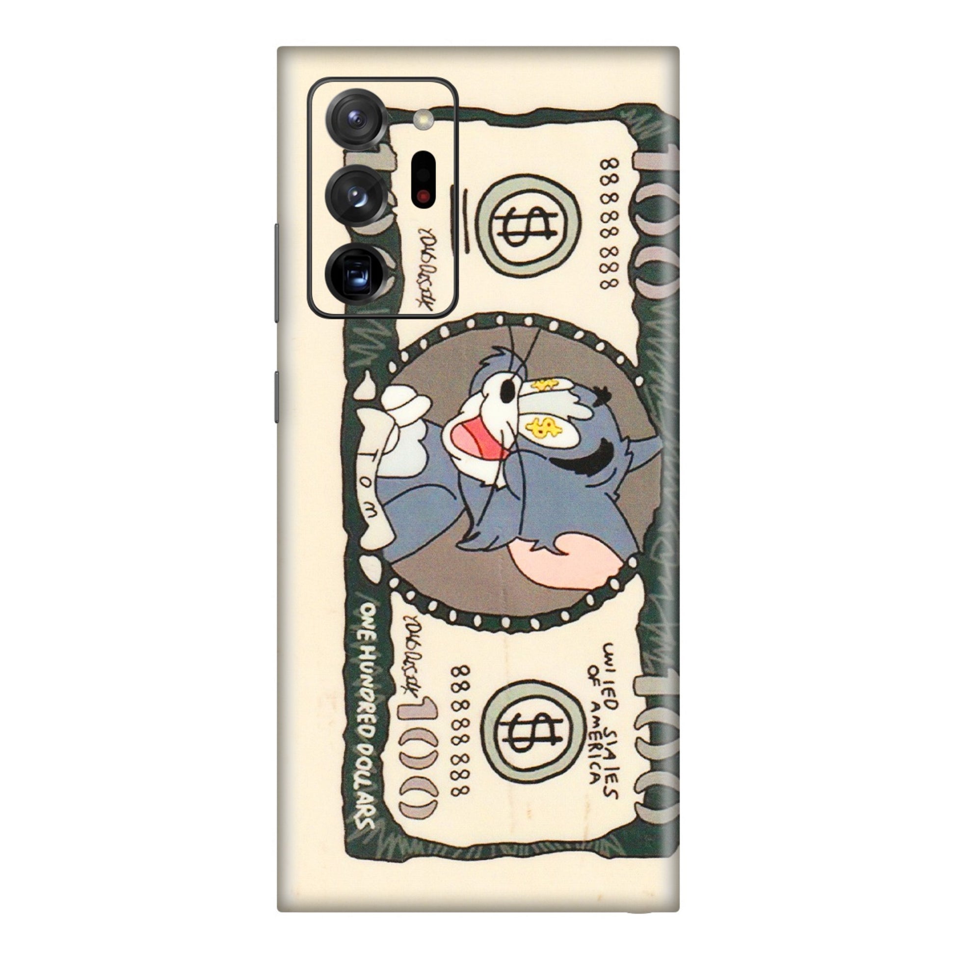 Samsung M/F/Note/Flip and C Phone Skins (All Models) - One Hundred Dollar Tom - Transparent Finish (T-16) Samsung Galaxy Note 20 Ultra