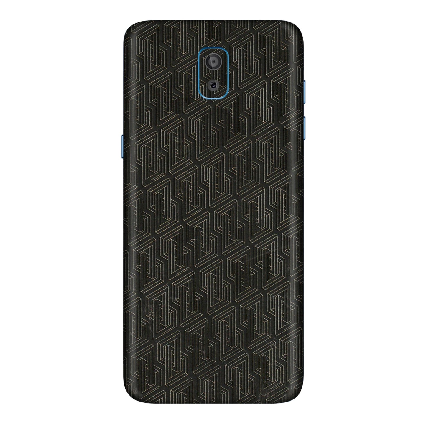 Samsung M/F/Note/Flip and C Phone Skins (All Models) - Black Abstract Pattern - 3D Embossed Finish (L-117) Samsung Galaxy On 8