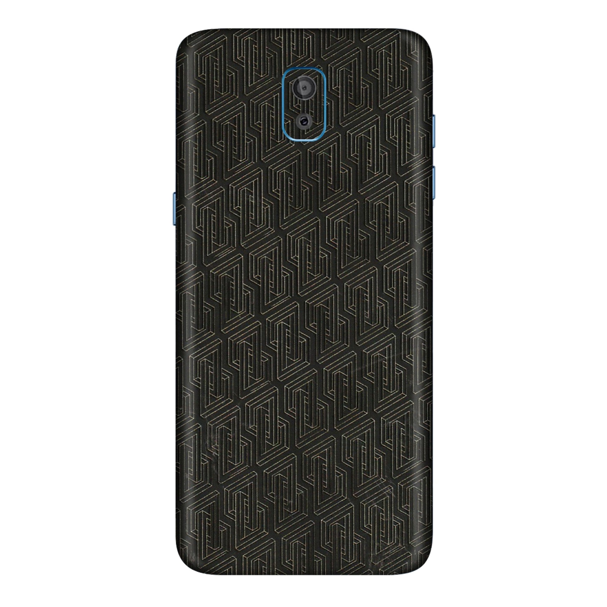 Samsung M/F/Note/Flip and C Phone Skins (All Models) - Black Abstract Pattern - 3D Embossed Finish (L-117) Samsung Galaxy On 8