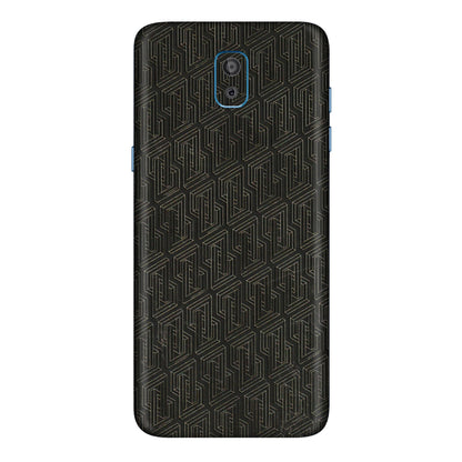 Samsung M/F/Note/Flip and C Phone Skins (All Models) - Black Abstract Pattern - 3D Embossed Finish (L-117) Samsung Galaxy On 8