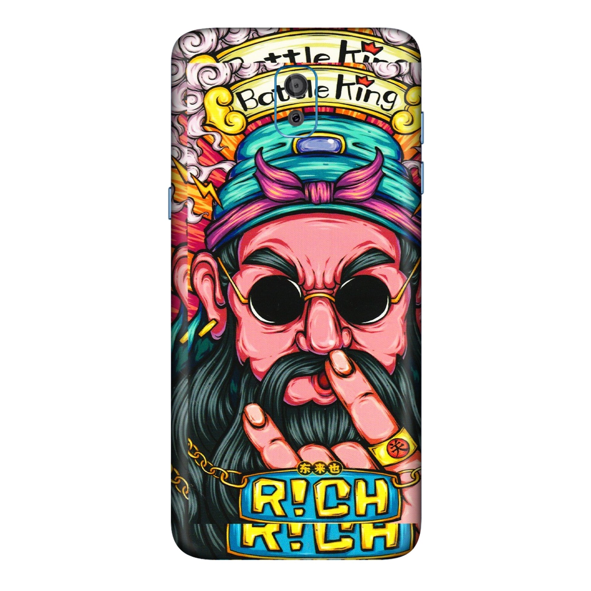 Samsung M/F/Note/Flip and C Phone Skins (All Models) - Battle King Dude Face - 3D Embossed Finish (L-178) Samsung Galaxy On 8