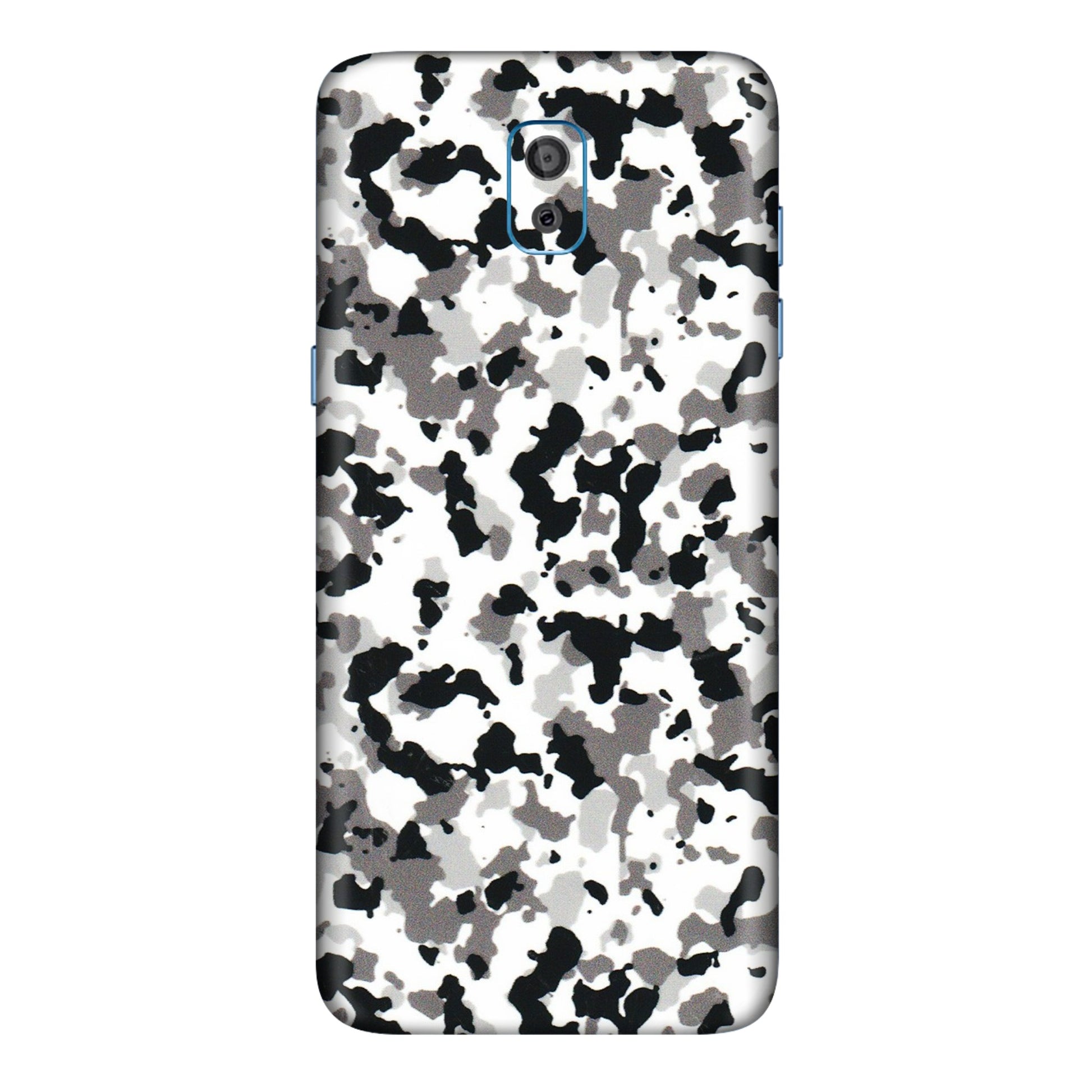 Samsung M/F/Note/Flip and C Phone Skins (All Models) - White Black Camouflage - 3D Embossed Finish (L-18) Samsung Galaxy On 8