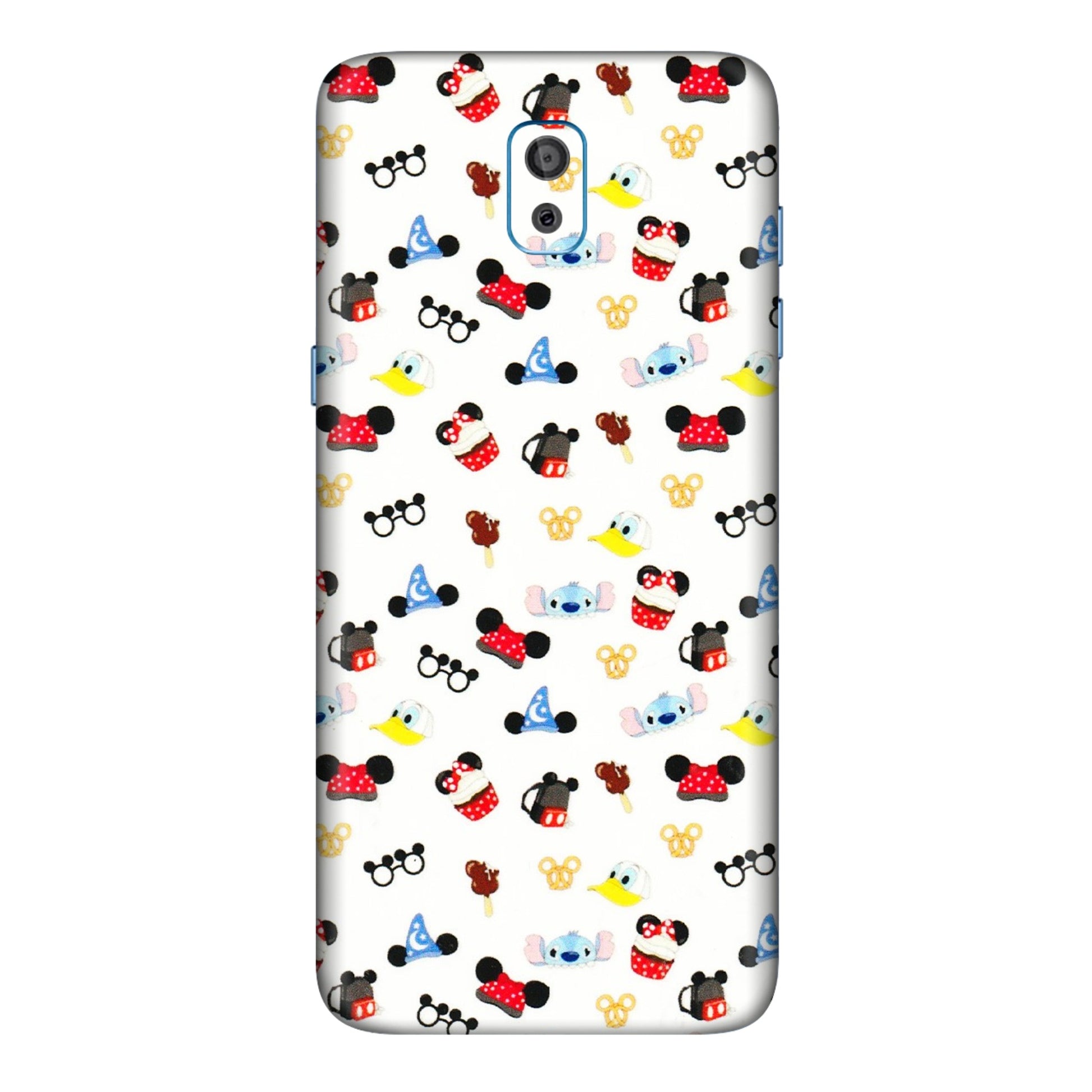 Samsung M/F/Note/Flip and C Phone Skins (All Models) - Minnie Mouse & Donald Doodles s - 3D Embossed Finish (L-194) Samsung Galaxy On 8