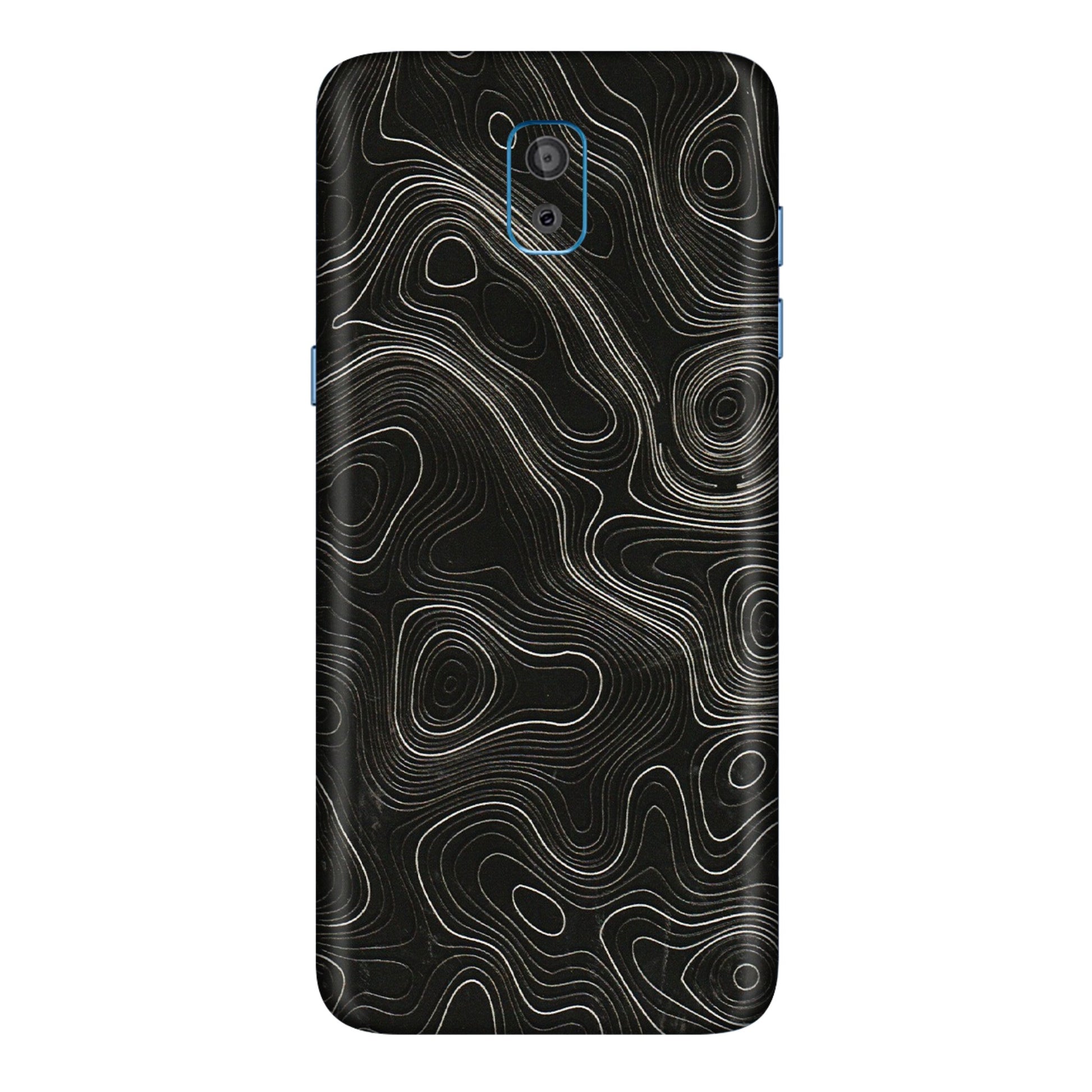 Samsung M/F/Note/Flip and C Phone Skins (All Models) - Black Swirl - 3D Embossed Finish (L-196) Samsung Galaxy On 8