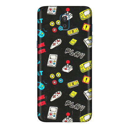 Samsung M/F/Note/Flip and C Phone Skins (All Models) - Gaming Doodles - 3D Embossed Finish (L-224) Samsung Galaxy On 8