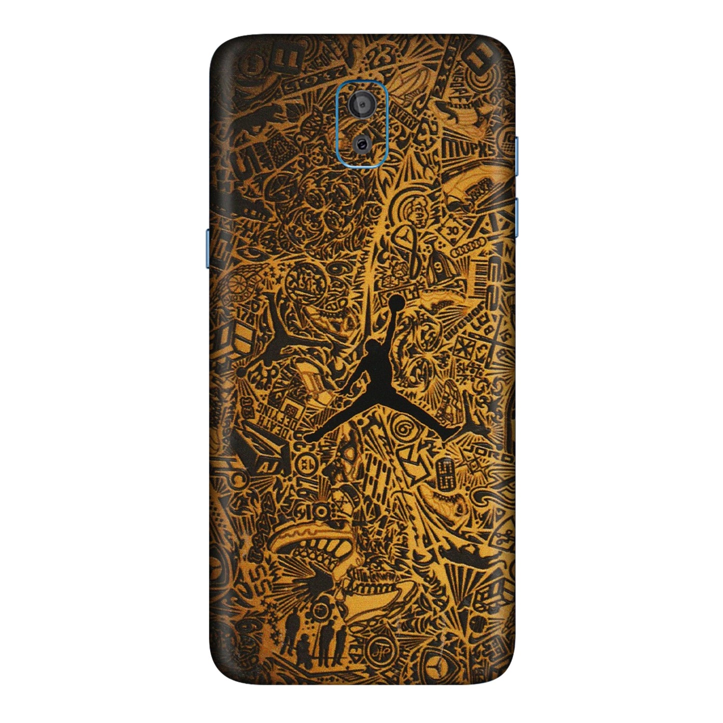 Samsung M/F/Note/Flip and C Phone Skins (All Models) - Premium Gold Basketball Player - 3D Embossed Finish (L-236) Samsung Galaxy On 8