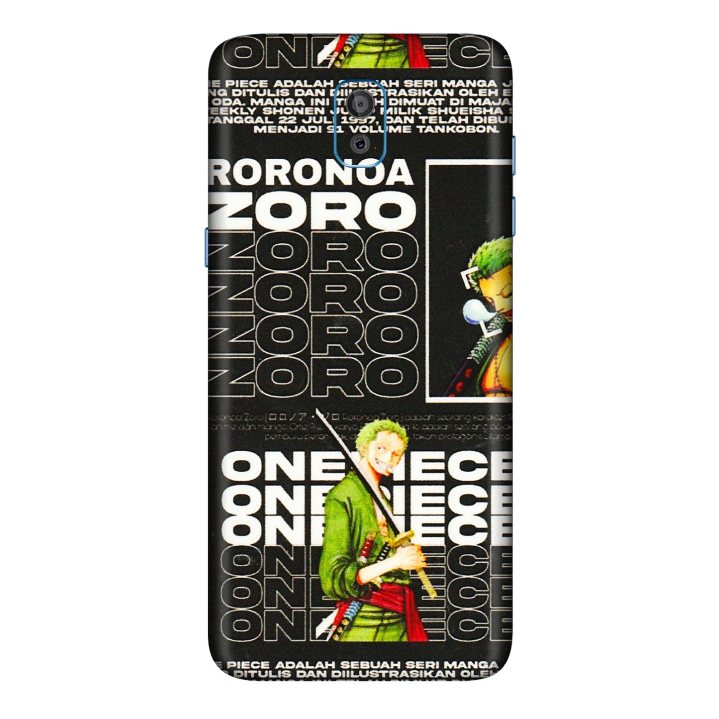 Samsung M/F/Note/Flip and C Phone Skins (All Models) - One Piece Zoro - 3D Embossed Finish (L-250) Samsung Galaxy On 8