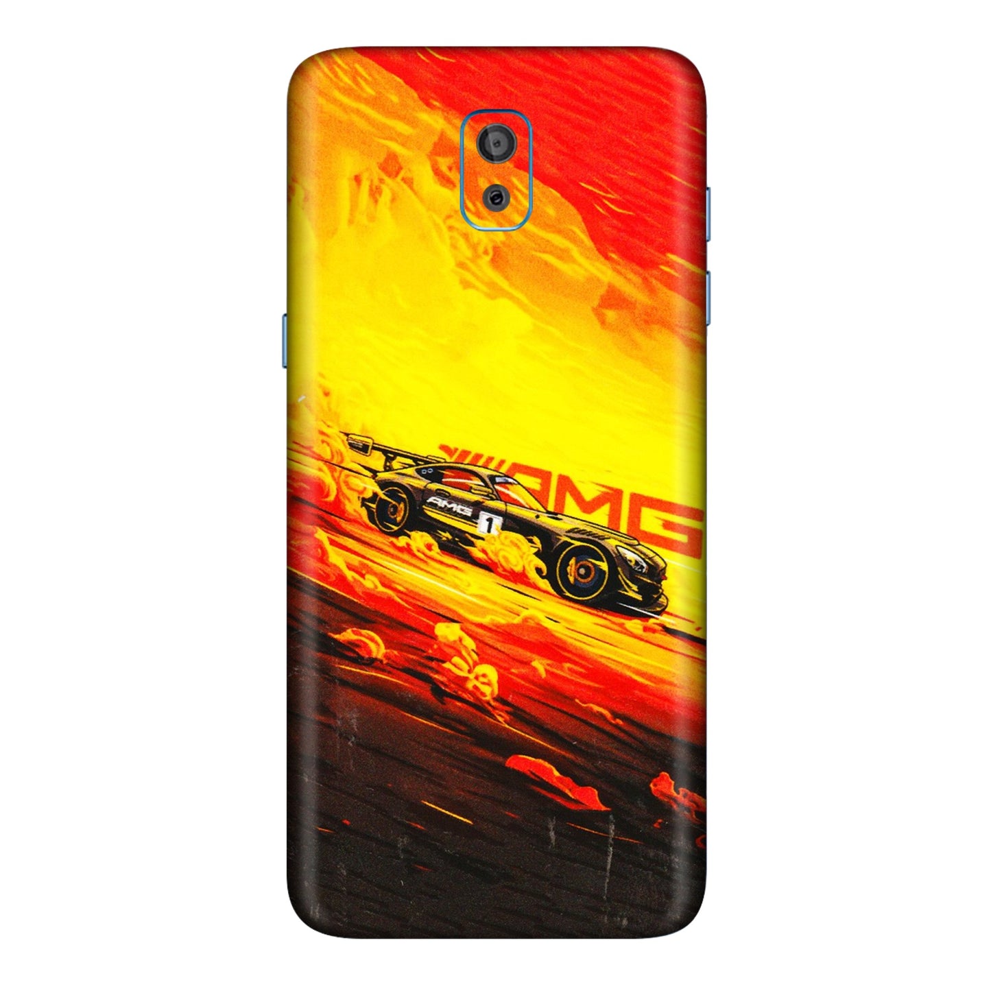 Samsung M/F/Note/Flip and C Phone Skins (All Models) - AMG Car Speed Cover - 3D Embossed Finish (L-256) Samsung Galaxy On 8