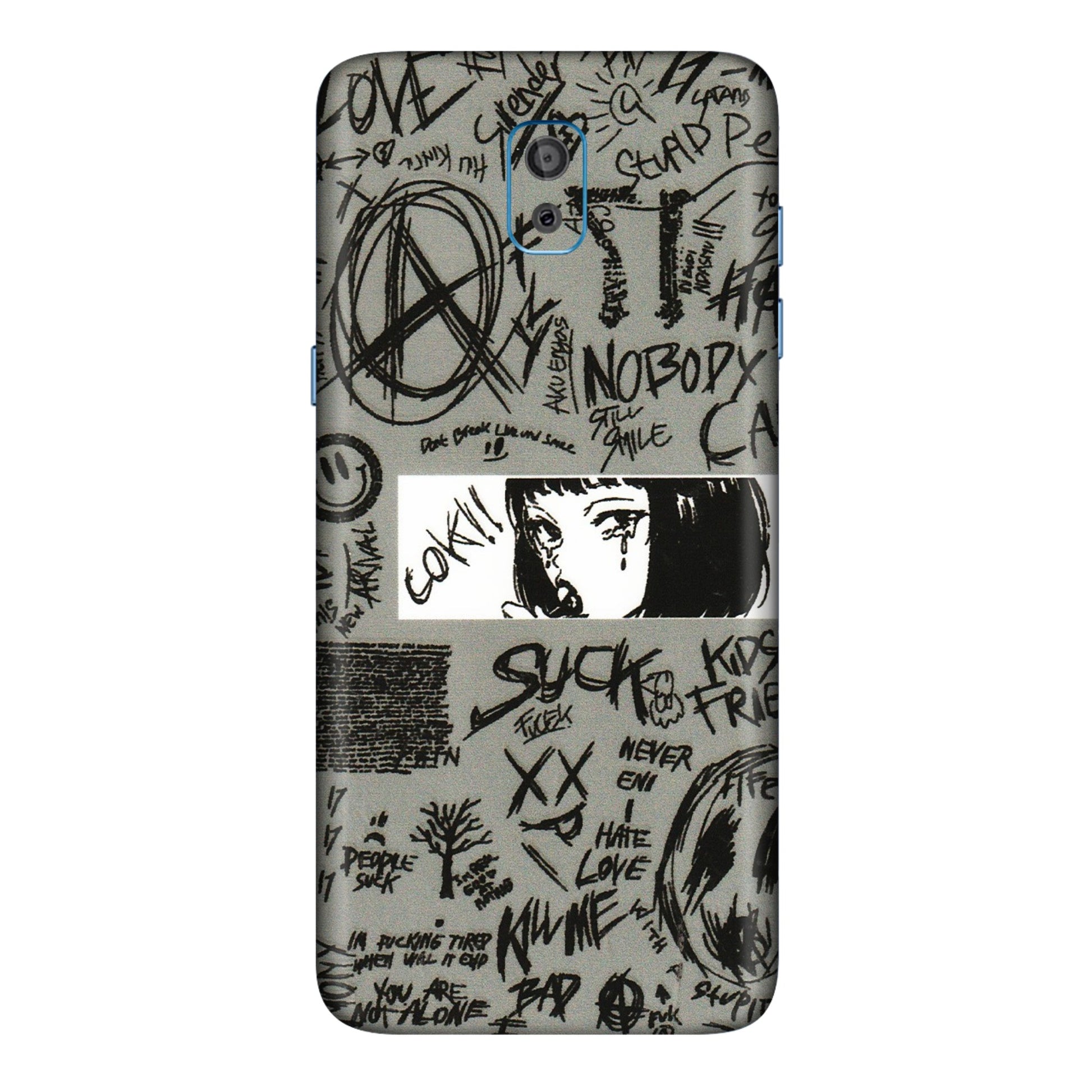 Samsung M/F/Note/Flip and C Phone Skins (All Models) - Never Have Love Anime - 3D Embossed Finish (L-260) Samsung Galaxy On 8