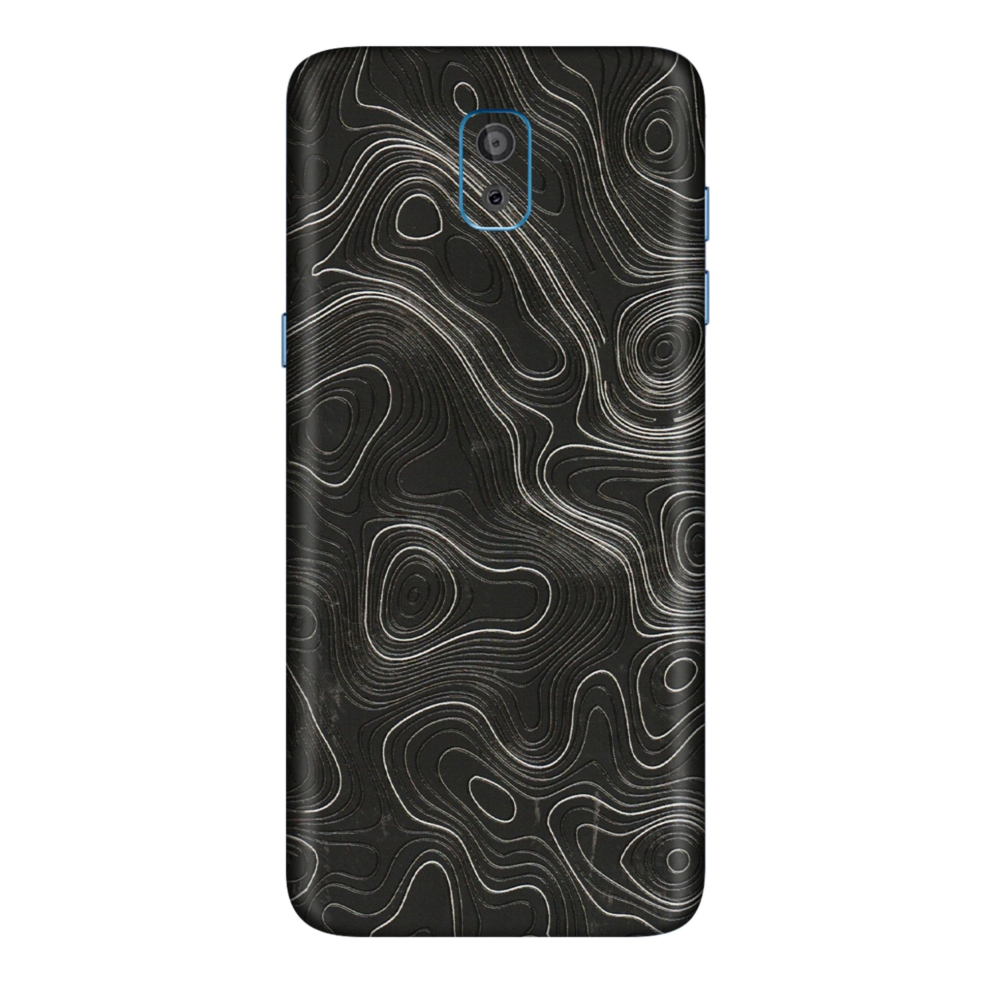 Samsung M/F/Note/Flip and C Phone Skins (All Models) - Abstract White Line Map - 3D Embossed Finish (L-269) Samsung Galaxy On 8