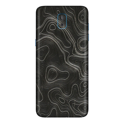 Samsung M/F/Note/Flip and C Phone Skins (All Models) - Abstract White Line Map - 3D Embossed Finish (L-269) Samsung Galaxy On 8